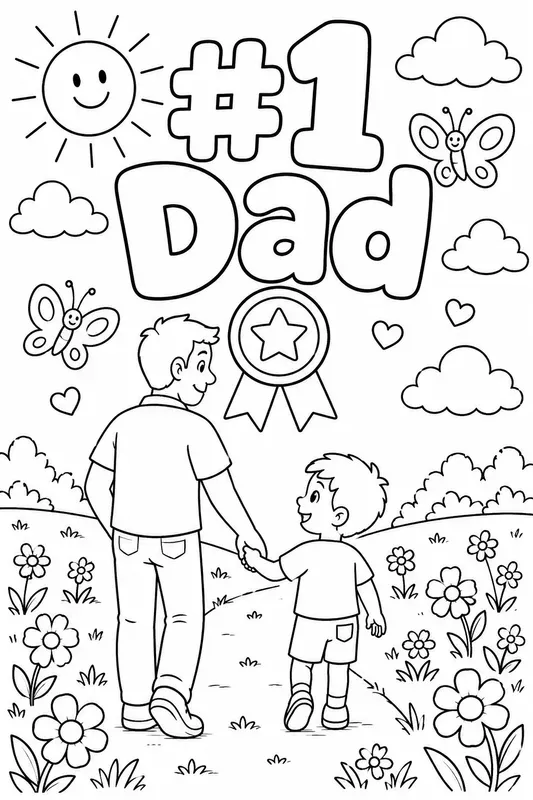 Fathers Day Coloring Pages For Kids