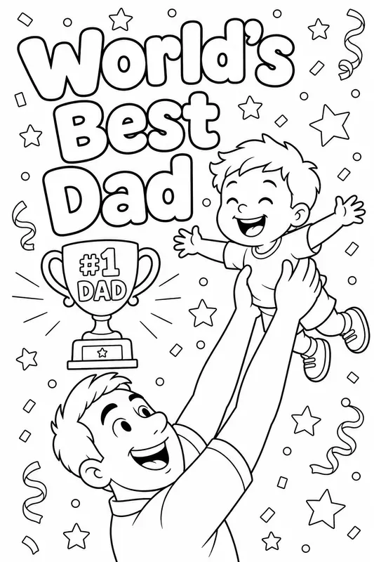 Fathers Day Coloring Pages For Kids