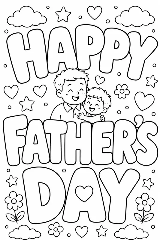 Fathers Day Coloring Pages For Kids