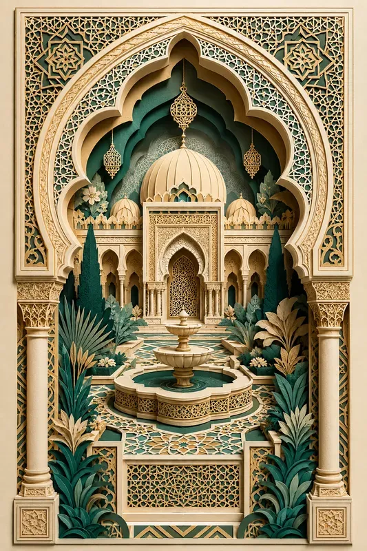 Luxury 3D Layered Paper Cut Art