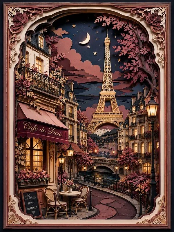 Luxury 3D Layered Paper Cut Art