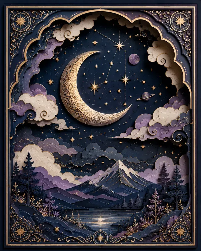 Luxury 3D Layered Paper Cut Art