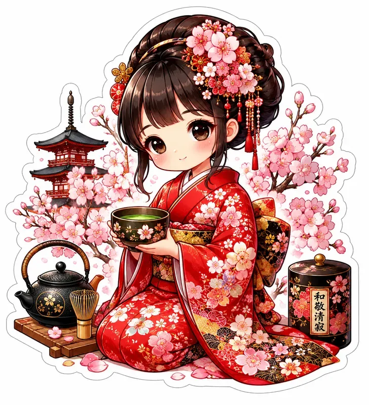 Cute Cultural Girl Stickers