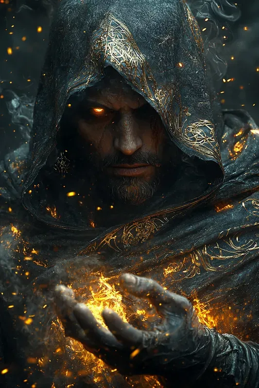 Dark Mage Portraits Epic Sorcerer Art