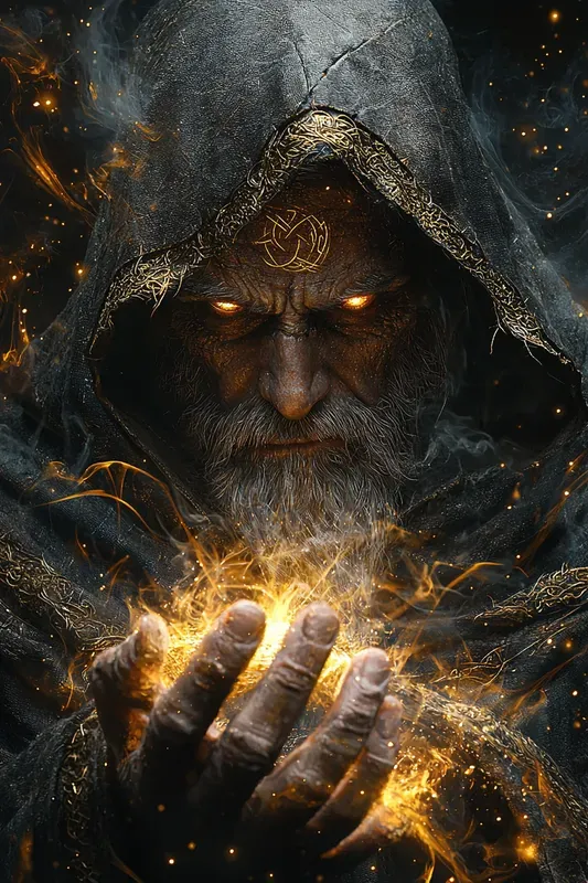 Dark Mage Portraits Epic Sorcerer Art