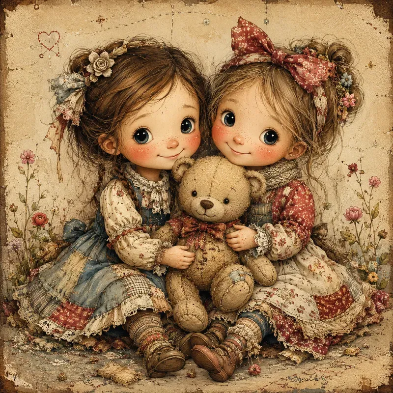 Whimsical Patchwork Storybook Kids