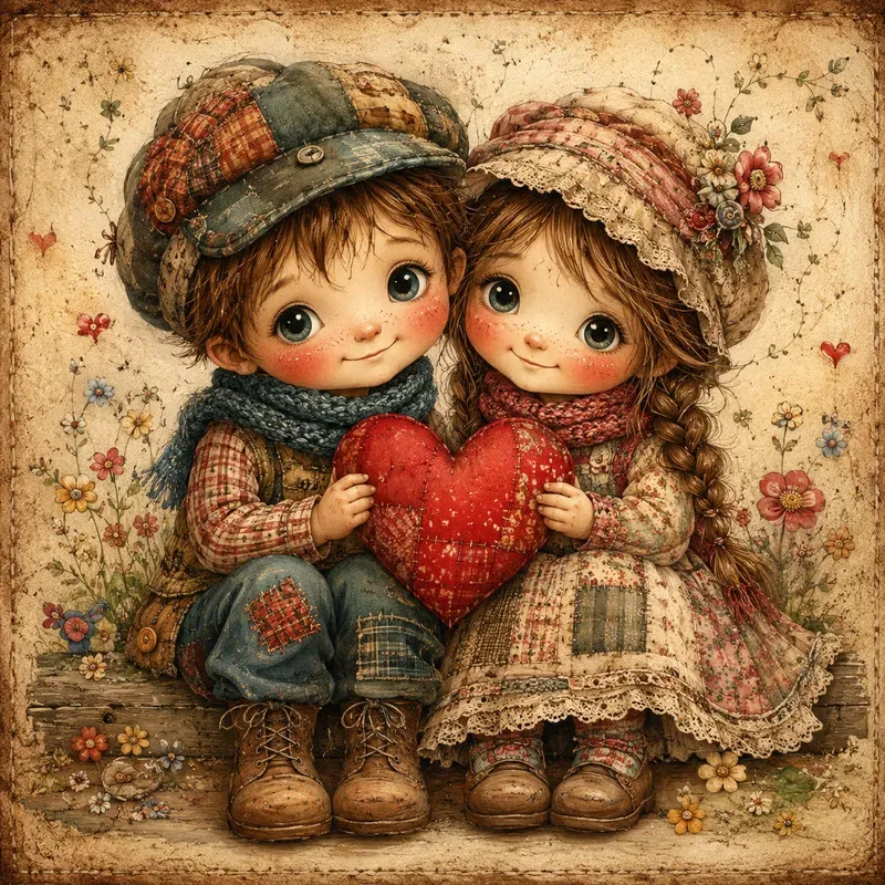Whimsical Patchwork Storybook Kids