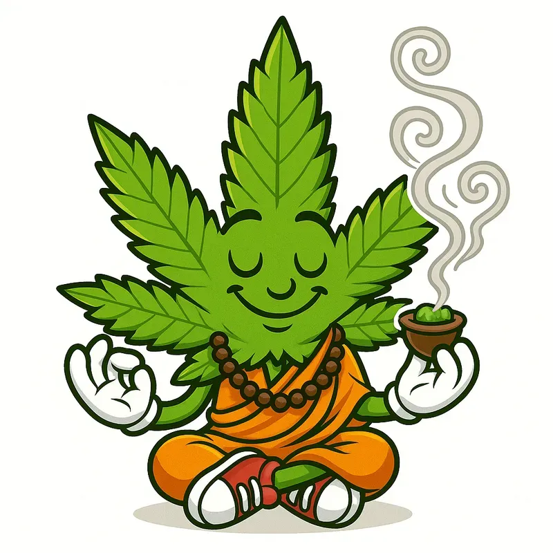 Marijuana Leaf Cartoon Mascot Characters