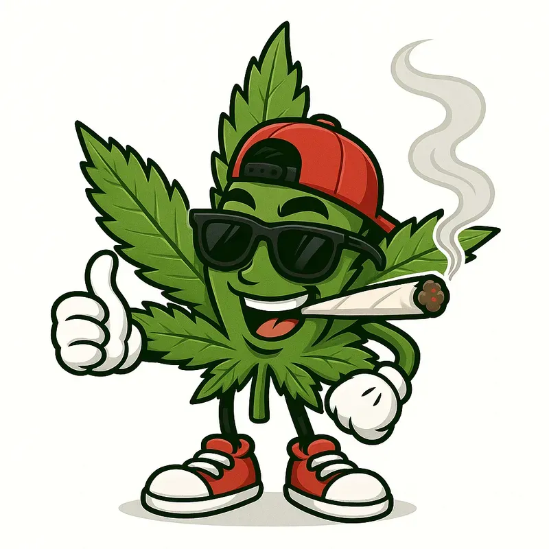 Marijuana Leaf Cartoon Mascot Characters