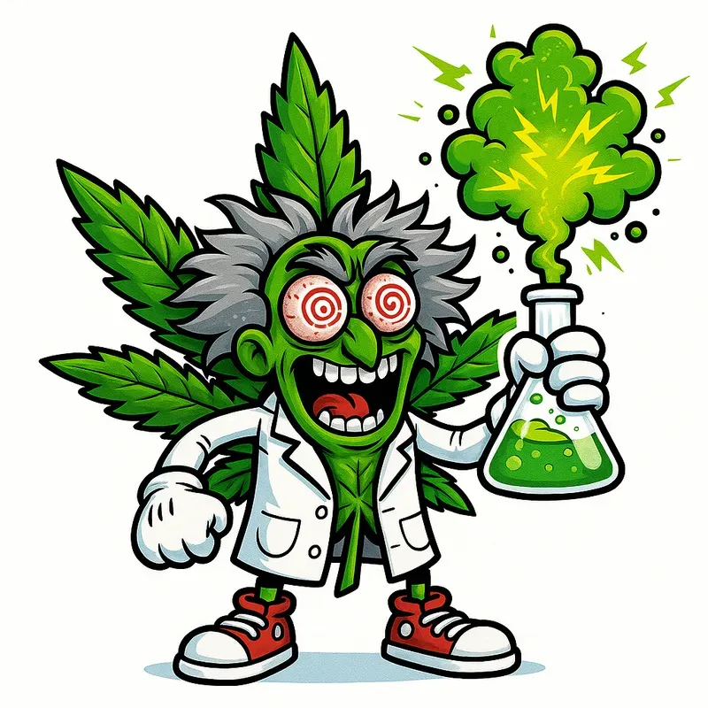 Marijuana Leaf Cartoon Mascot Characters