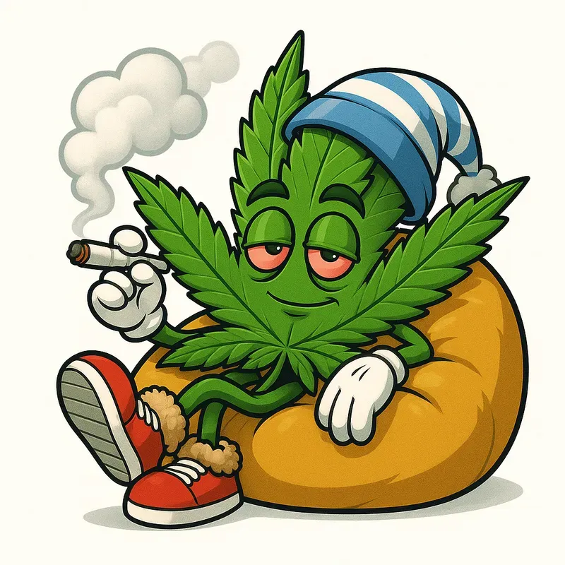 Marijuana Leaf Cartoon Mascot Characters