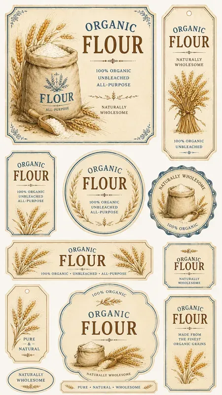 Organic Pantry Wrapper Cutouts Sheets