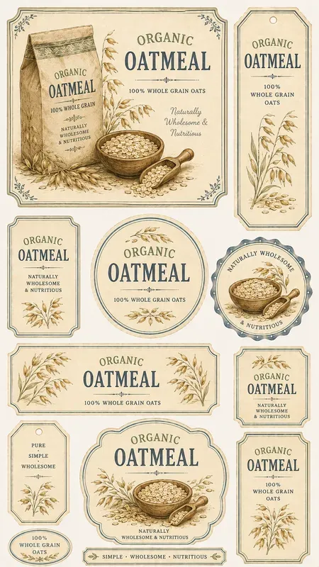 Organic Pantry Wrapper Cutouts Sheets