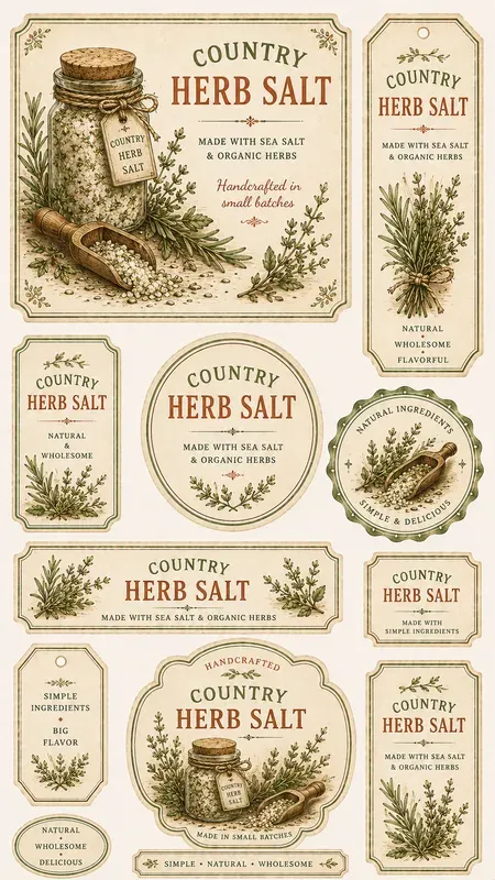 Organic Pantry Wrapper Cutouts Sheets