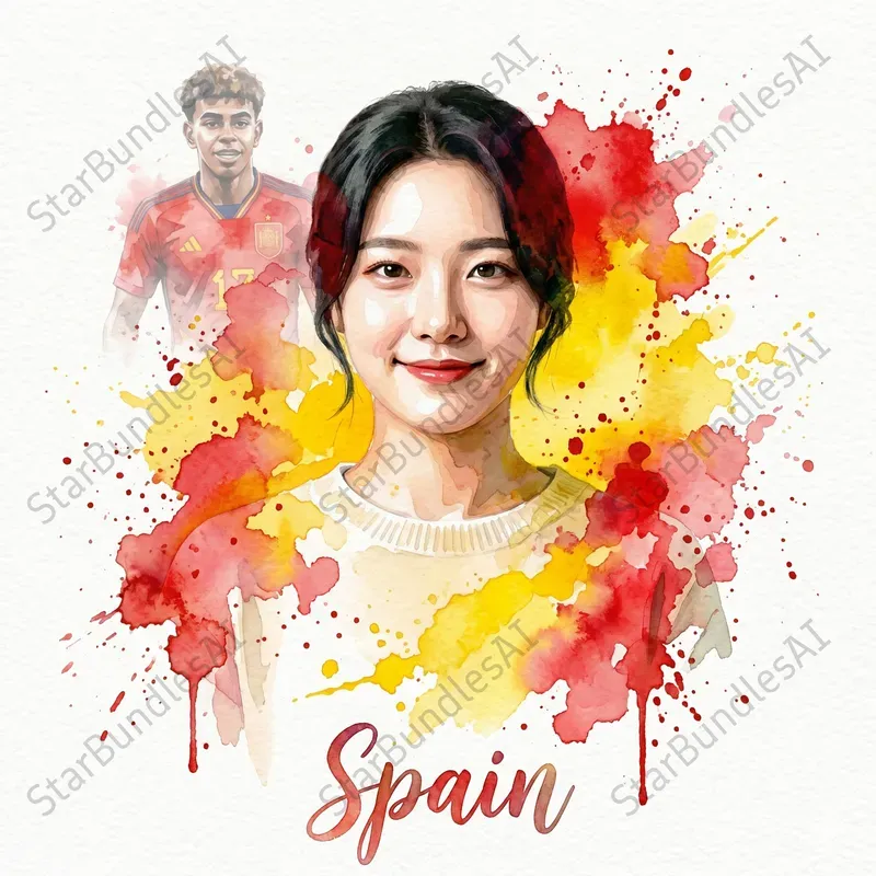 Watercolor Football Fan Art Portraits