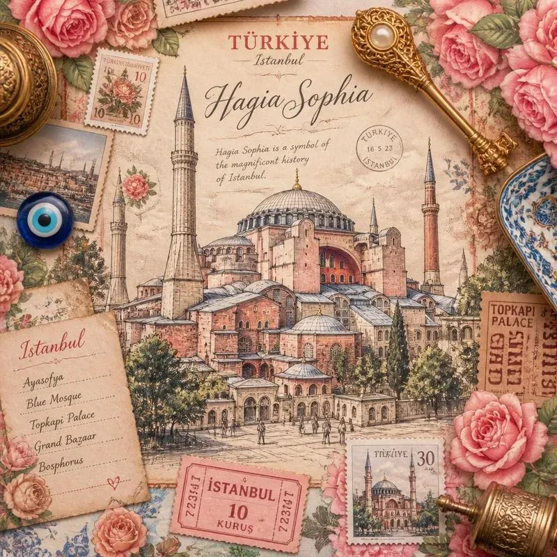 Vibrant Travel Junk Journal Ephemera