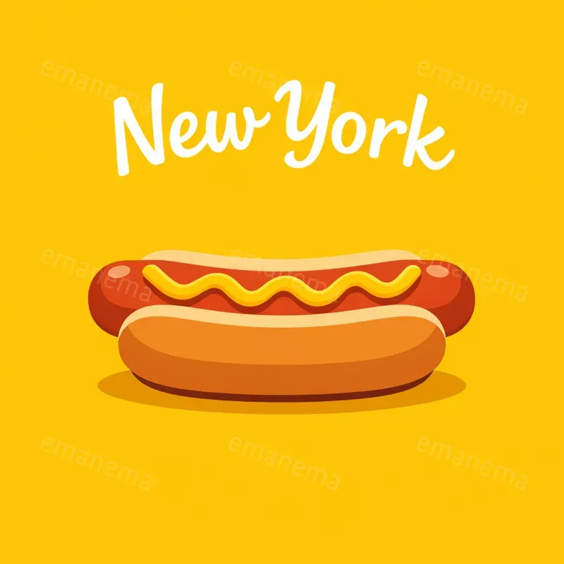 Playful Cartoonish Cities And Foods