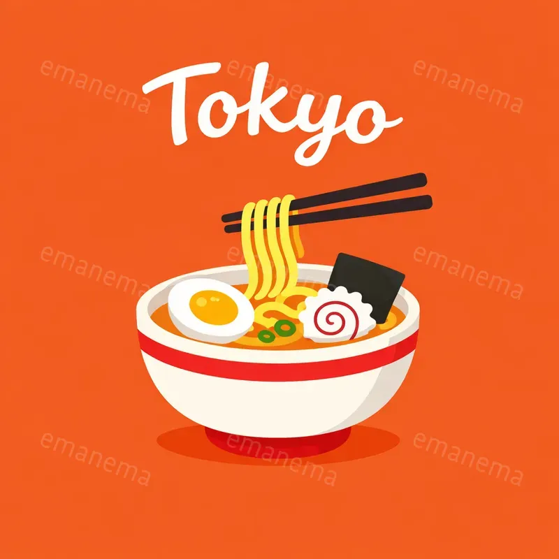 Playful Cartoonish Cities And Foods