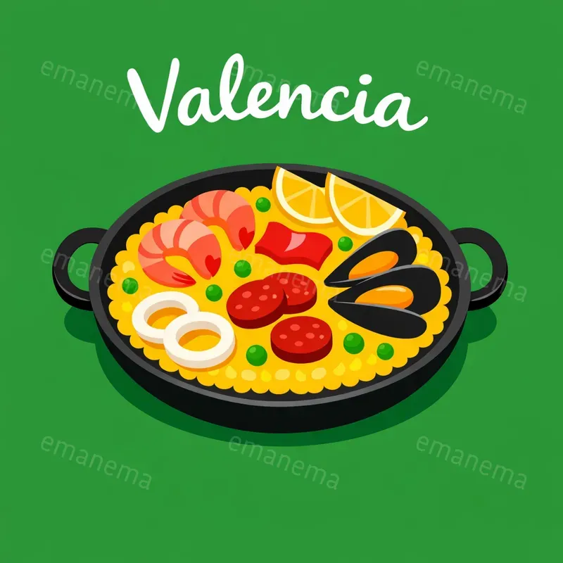 Playful Cartoonish Cities And Foods