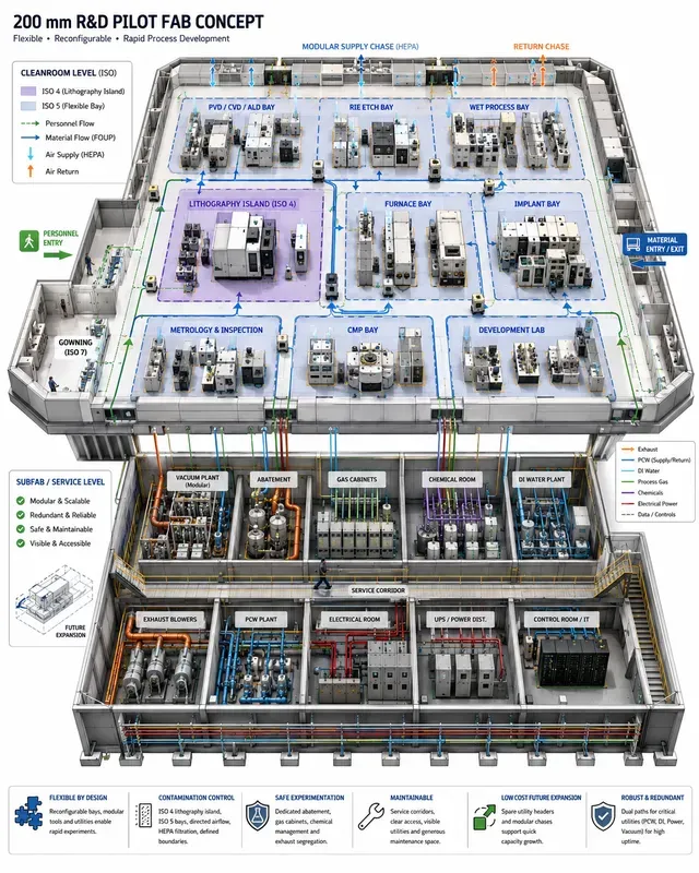 Semiconductor Fab Cleanroom Subfabs