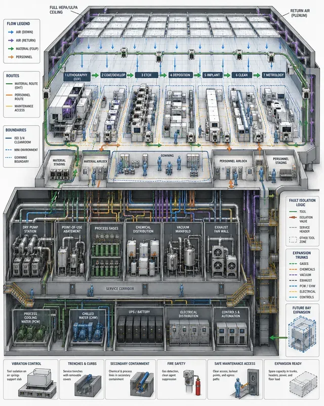 Semiconductor Fab Cleanroom Subfabs