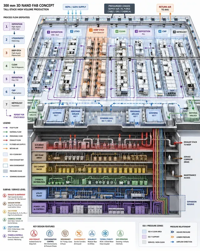 Semiconductor Fab Cleanroom Subfabs