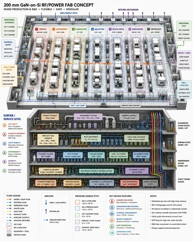 Semiconductor Fab Cleanroom Subfabs