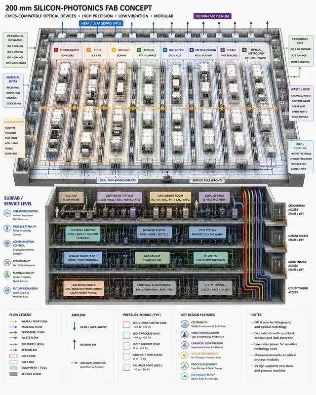 Semiconductor Fab Cleanroom Subfabs