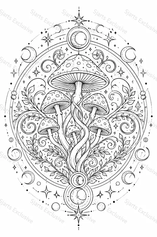Modern Psychedelic Coloring Suites