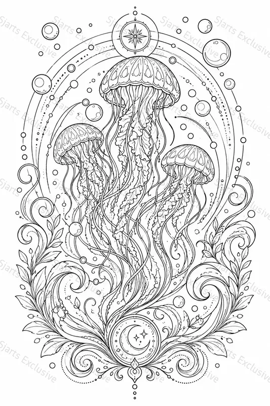 Modern Psychedelic Coloring Suites