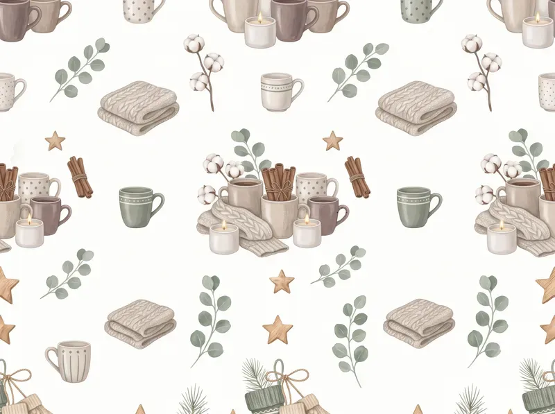 Scandinavian Winter Seamless Patterns