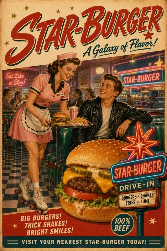 Vintage 1950s Advertisement Posters