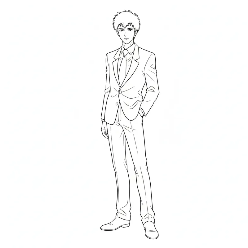 Anime Character Coloring Books Line Art