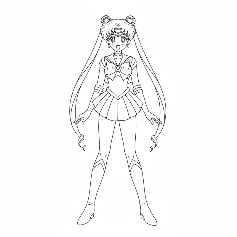 Anime Character Coloring Books Line Art