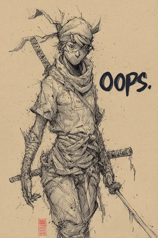 Raw Ink Sketch Character Lines