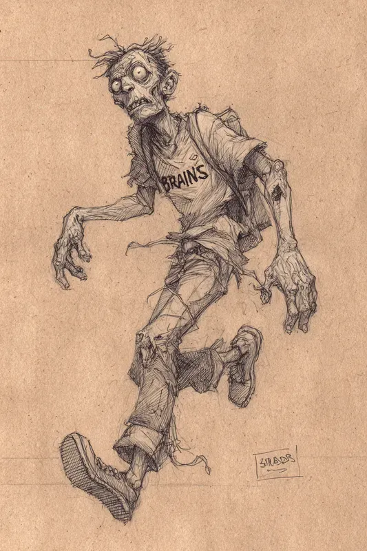 Raw Ink Sketch Character Lines