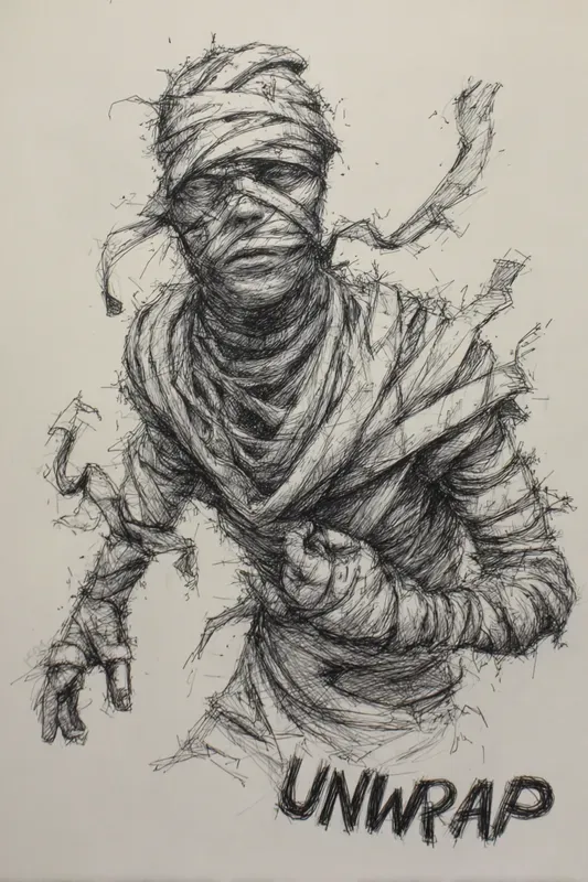 Raw Ink Sketch Character Lines