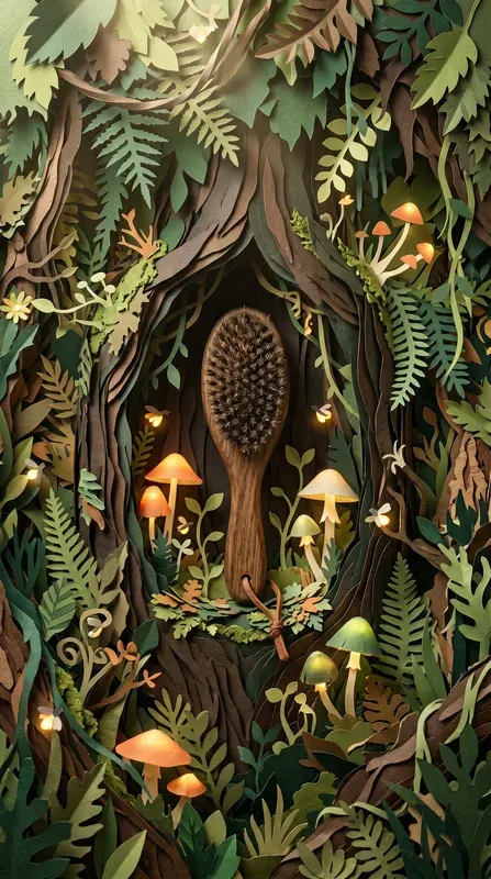 Enchanted Woodland Den Papercraft Stages