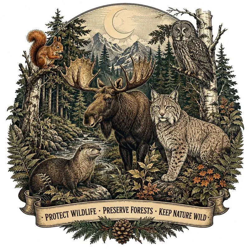 Woodland Wildlife Emblem Collections