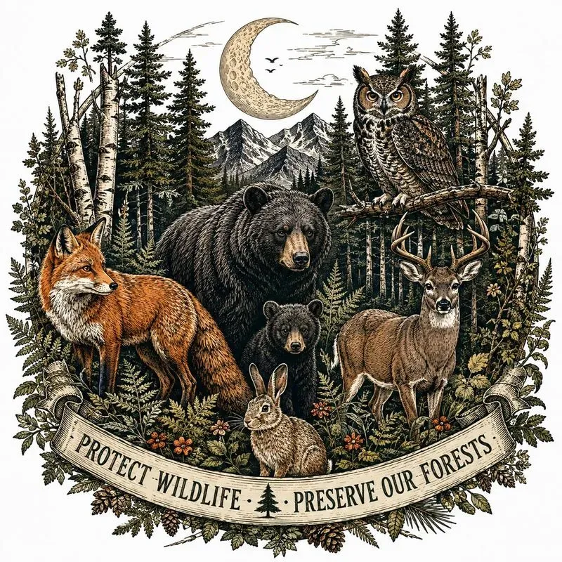 Woodland Wildlife Emblem Collections