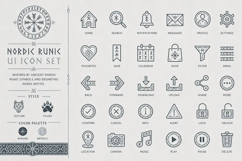 Ethnic Symbol UI Icon Systems
