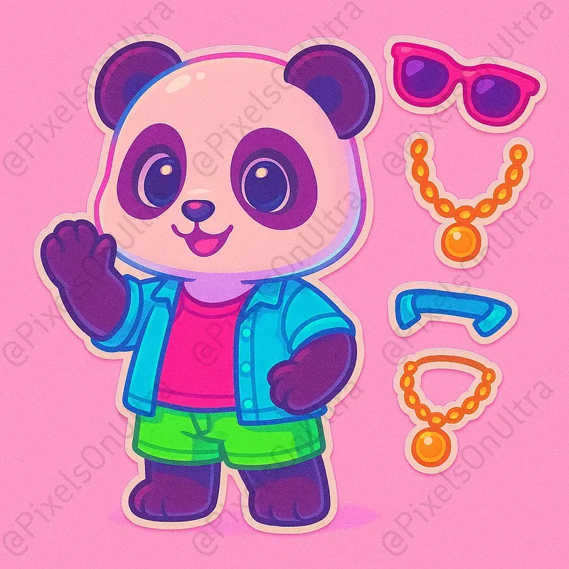 Kawaii Dress Up Animal Paper Dolls