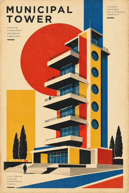 Bauhaus Architecture Art Posters