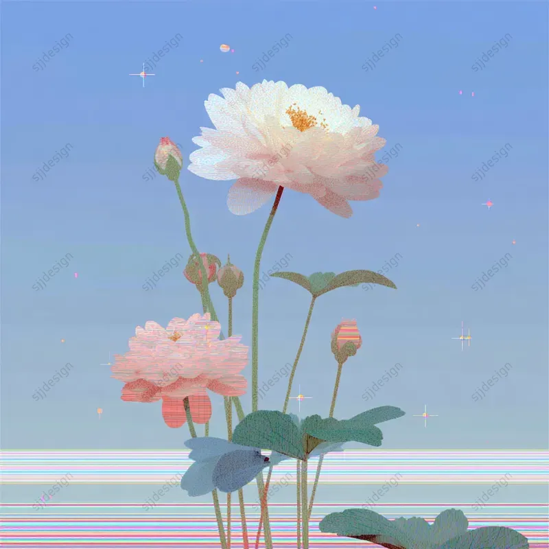 Dreamy Glitch Pastel Portraits
