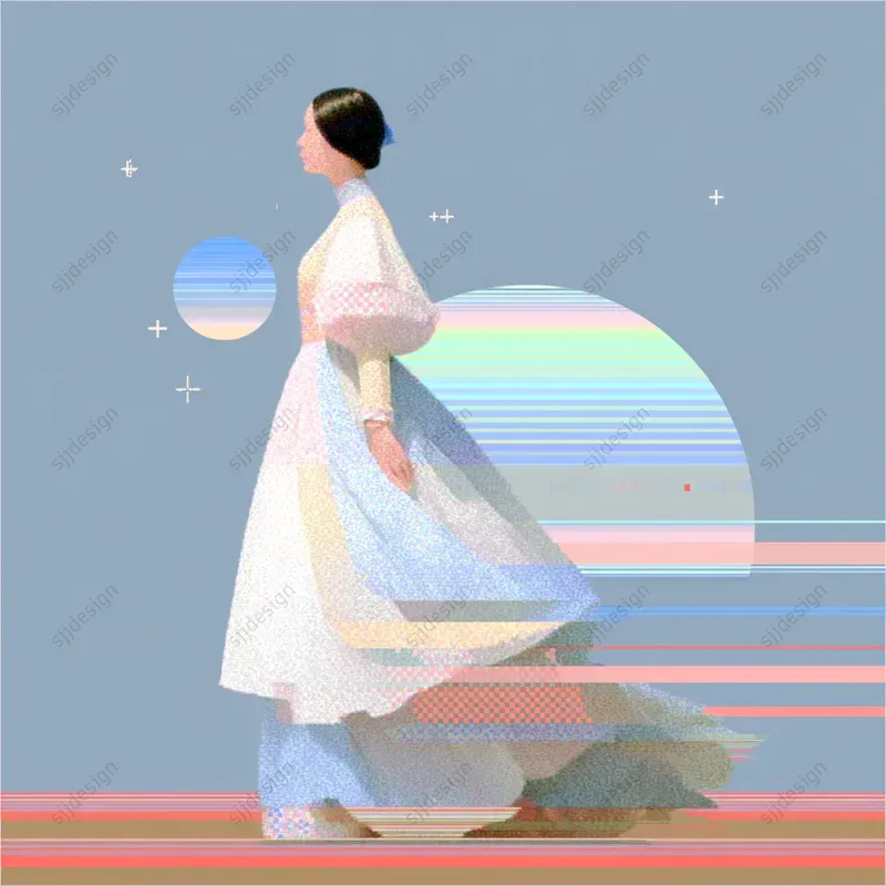 Dreamy Glitch Pastel Portraits