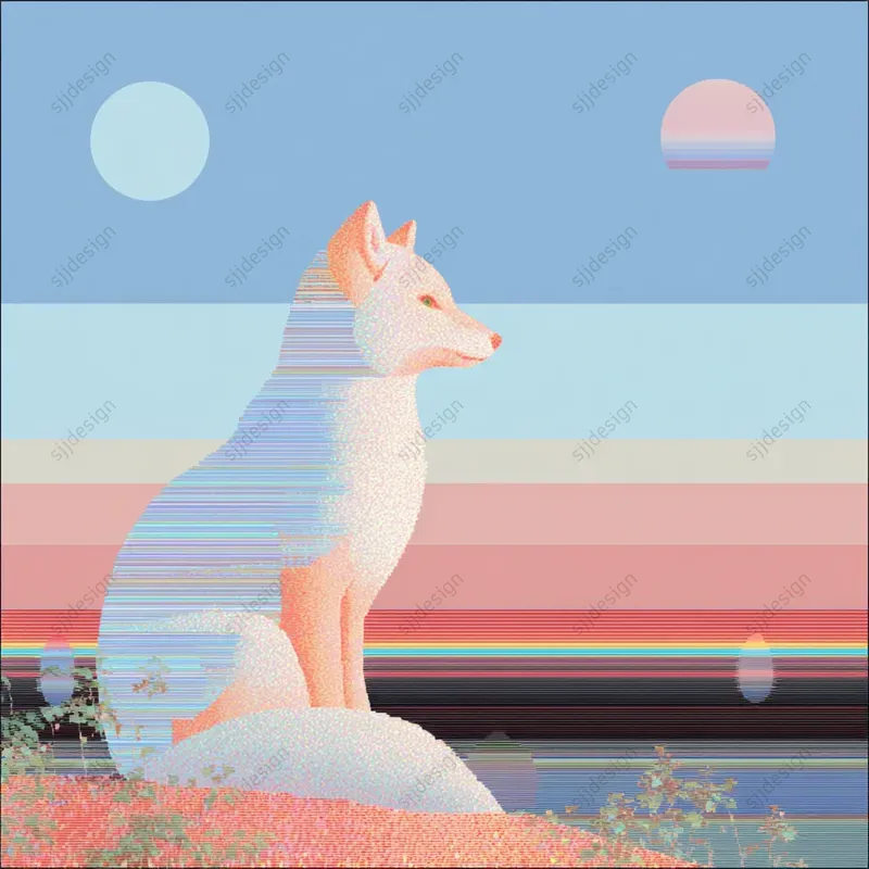 Dreamy Glitch Pastel Portraits
