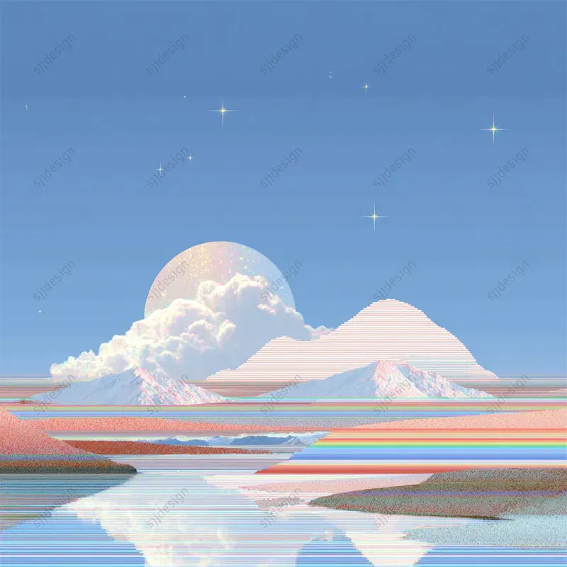 Dreamy Glitch Pastel Portraits