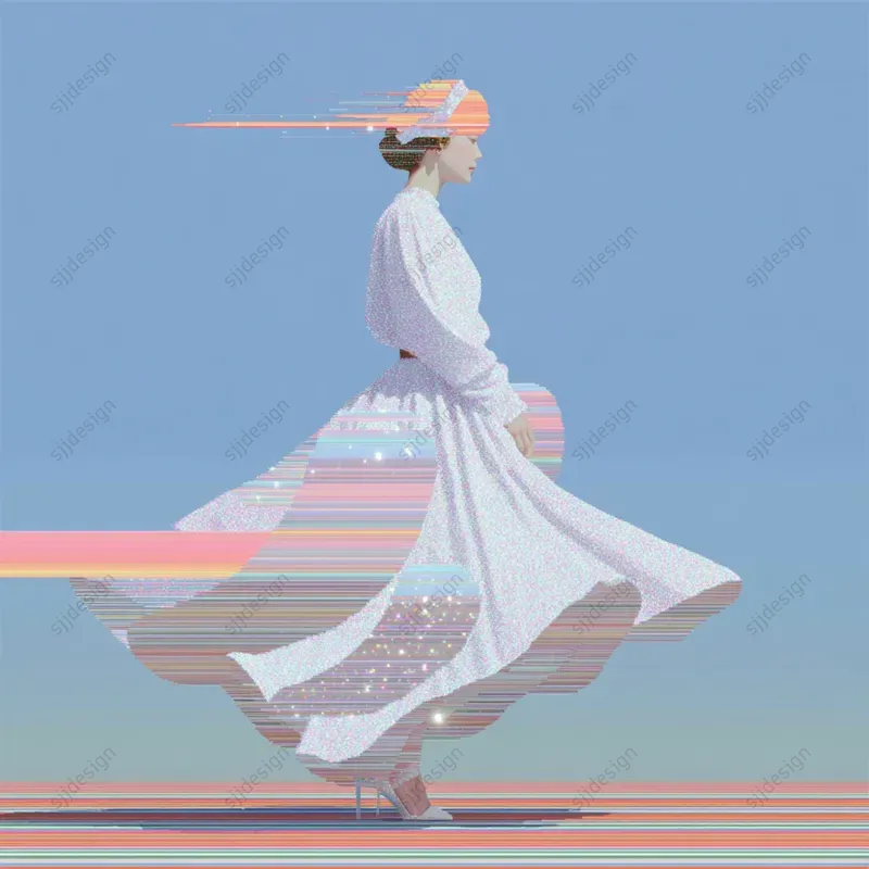 Dreamy Glitch Pastel Portraits