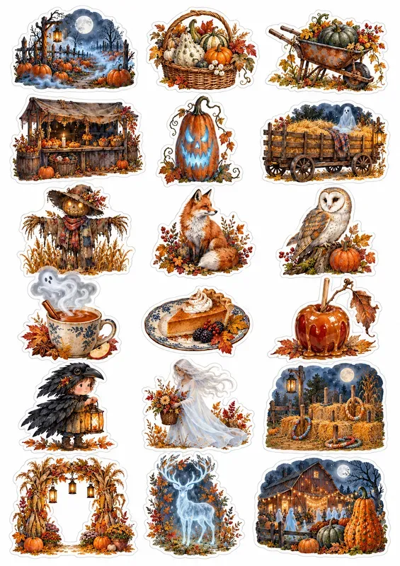 Pumpkin Harvest Sticker Sheets