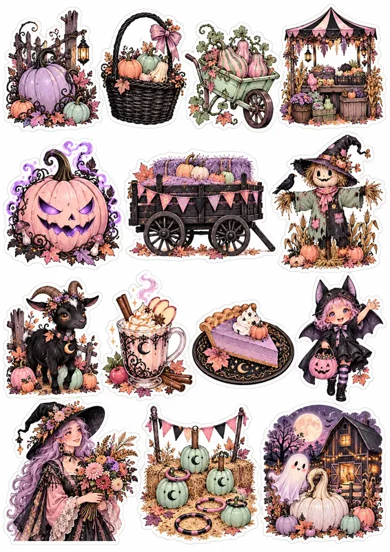 Pumpkin Harvest Sticker Sheets